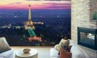 Фотообои ночной город в интерьере 