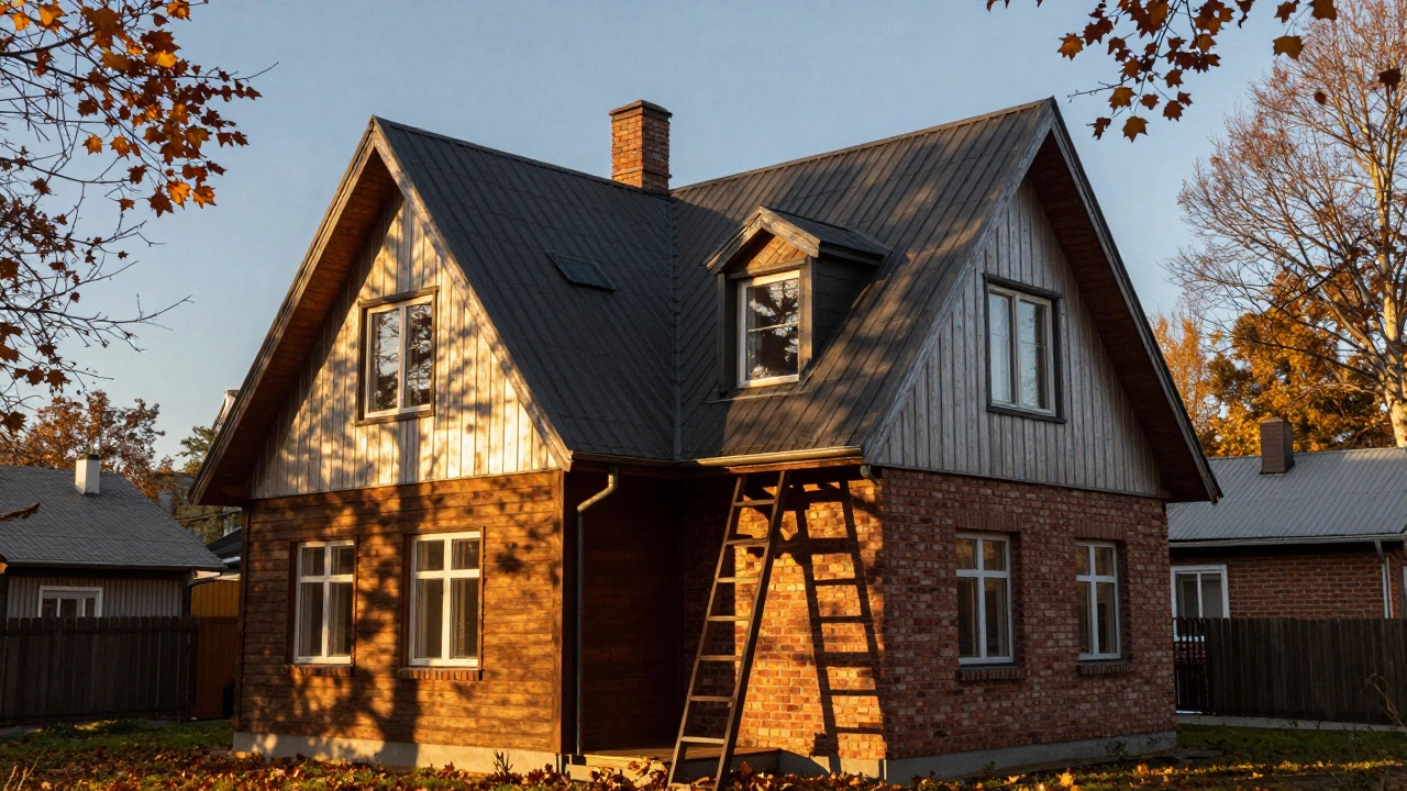 Мансарда превращена в жилое помещение с большими окнами на крыше частного дома.